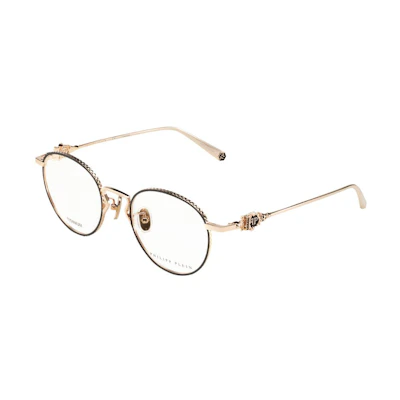 PHILIPP PLEIN Vintage Engraved Titanium Round Optical Glasses Unisex Couple Style VPP090J0302