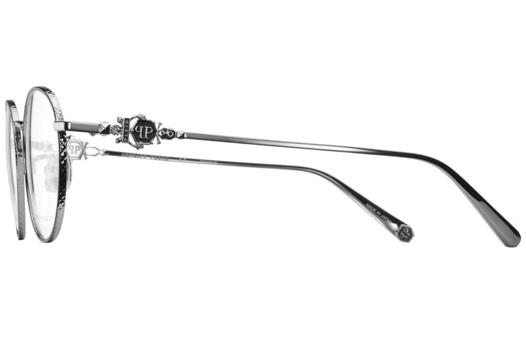 PHILIPP PLEIN Vintage Engraved Titanium Round Optical Glasses Unisex Design VPP090J0K59 圖 3