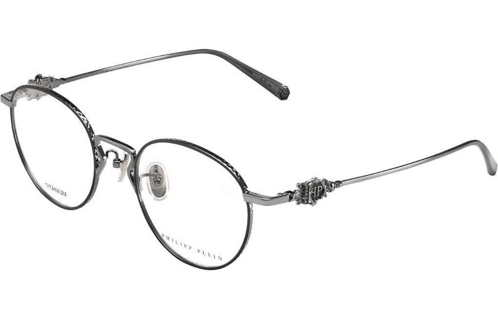 PHILIPP PLEIN Vintage Engraved Titanium Round Optical Glasses Unisex Design VPP090J0K59 圖 5