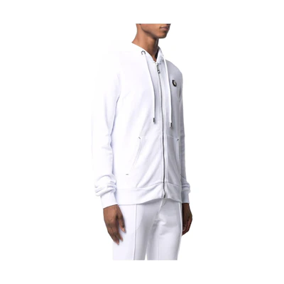 PHILIPP PLEIN White Hexagon Logo Jacket FAACMJB2156PJO002N-01