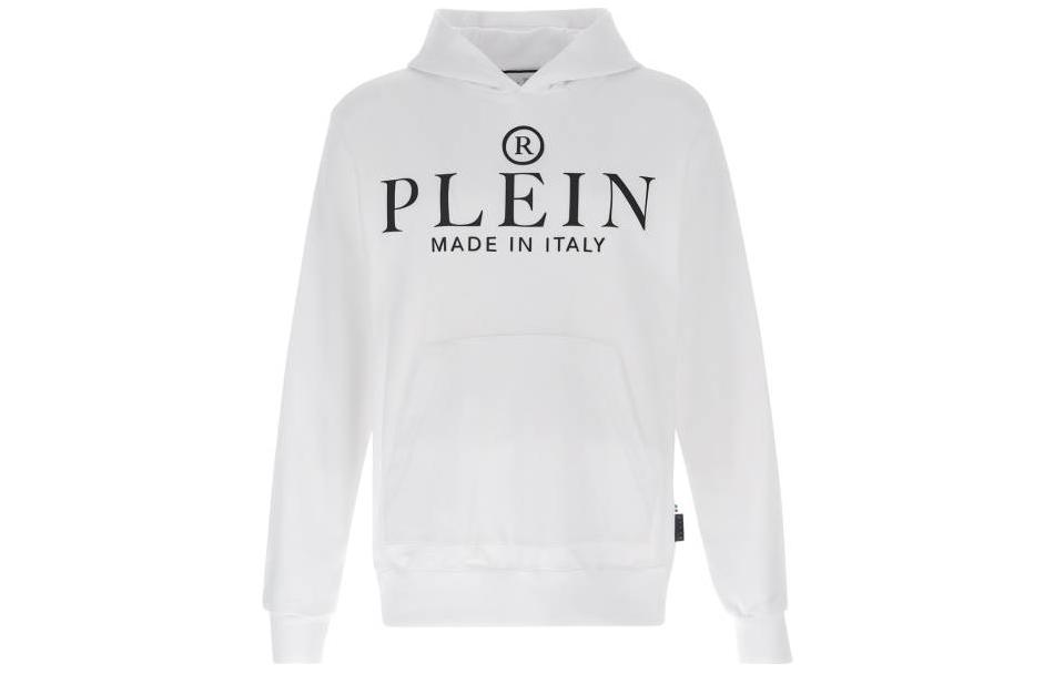 PHILIPP PLEIN White Hoodie with Logo Print FABC-MJB2700-PJO002N-01