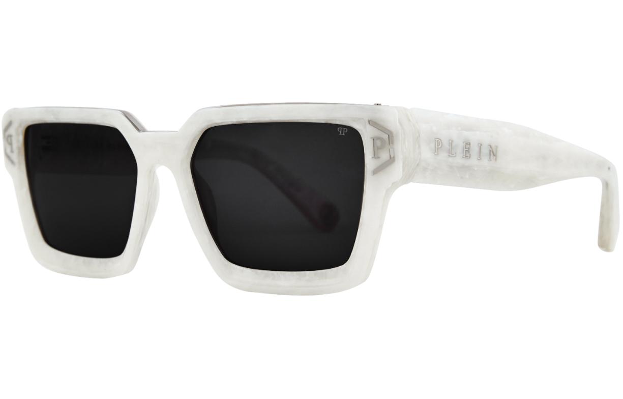 Order PHILIPP PLEIN 白色大理石紋方形太陽眼鏡 情侶款式 男女通用 SPP005M5709YL