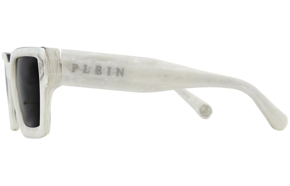 Lookbook PHILIPP PLEIN 白色大理石紋方形太陽眼鏡 情侶款式 男女通用 SPP005M5709YL