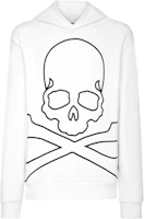 PHILIPP PLEIN White Oversized Skull Print Hoodie SADC-MJB3210-PJO002N-01 PHILIPP PLEIN White Oversized Skull Print Hoodie SADC-MJB3210-PJO002N-01