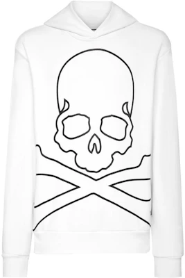 Sudadera con Capucha Philipp Plein Blanca Oversize con Estampado de Calavera SADC-MJB3210-PJO002N-01 Buy Sudadera con Capucha Philipp Plein Blanca Oversize con Estampado de Calavera SADC-MJB3210-PJO002N-01