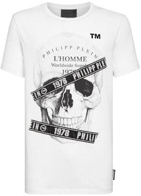 Philipp Plein 白色骷髏字母印花短袖圓領T恤 MTK3033-PJY002N-01 Order Philipp Plein 白色骷髏字母印花短袖圓領T恤 MTK3033-PJY002N-01