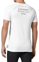 Shop Philipp Plein 白色骷髏字母印花短袖圓領T恤 MTK3033-PJY002N-01