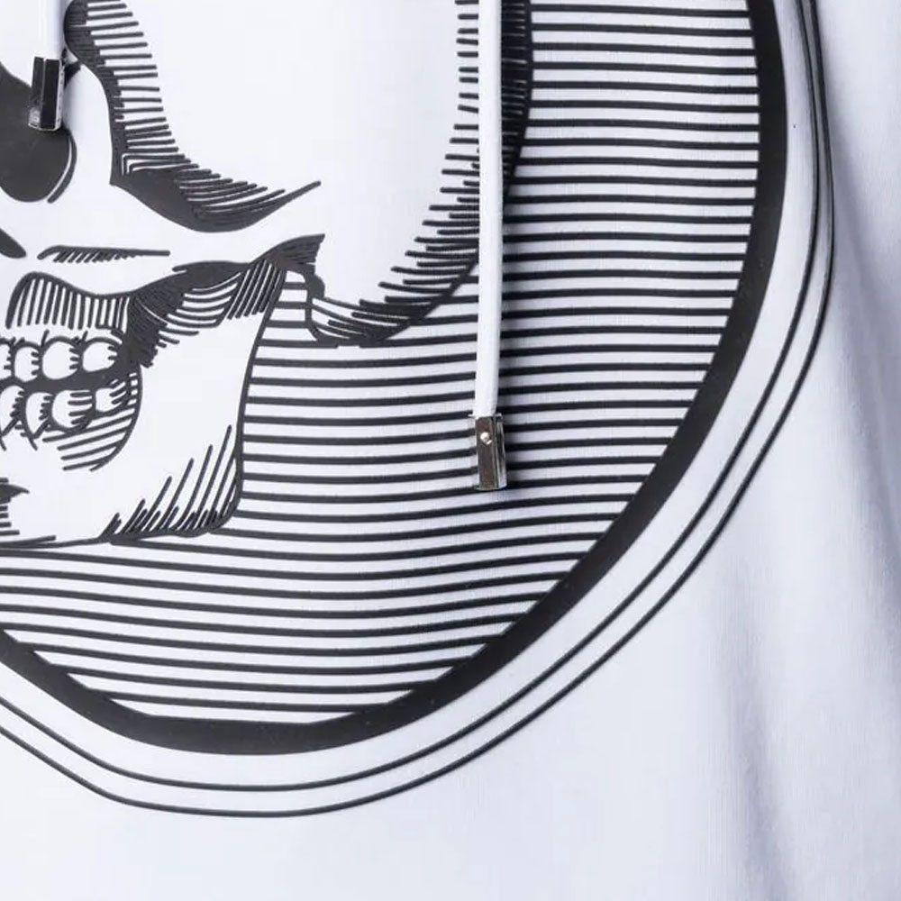 Sizing PHILIPP PLEIN 白色骷髅字母印花连帽衫 PAAC-UJB0015-PJO002N-01