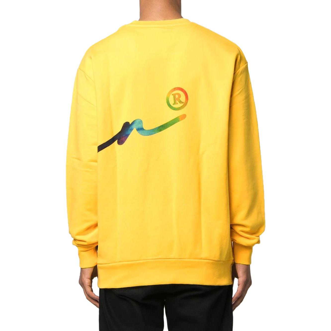 Purchase 필립플레인 옐로우 로고 프린트 크루넥 맨투맨 스웻셔츠 유니섹스 UABC-UJO0011-PJO002N-09