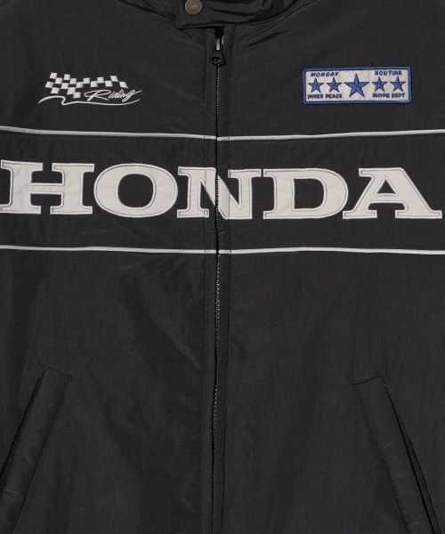 Shop Chaqueta de moto tipo blusón Phyps con ribetes negros HFF1JK305SBK / HGS1JK305SBK
