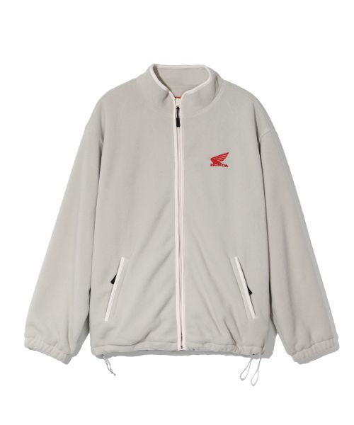 Phyps Motorcycle Honda Original Wing Logo Beige Fleece Jacket HEW1FJ301ABE