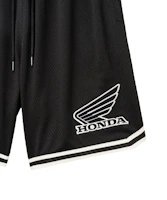 Lookbook PHYPS 摩托車風格黑色網眼短褲 HGM1SO302SBK