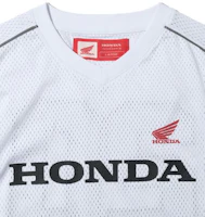 Shop PHYPS MOTORCYCLE 白色機車風網眼短袖T恤 HGM1SS302SWH