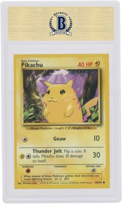 Pikachu 1999 Pokemon TCG Yellow Cheeks #58 Order Pikachu 1999 Pokemon TCG Yellow Cheeks #58