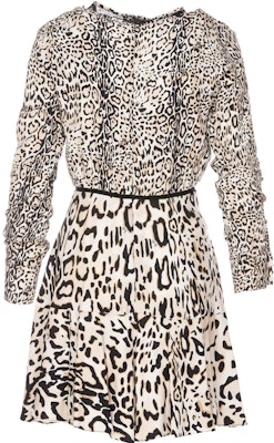 PINKO FW22 棕色豹纹V领修身长袖连衣裙 1G18FZA08BCZ2 Lookbook PINKO FW22 棕色豹纹V领修身长袖连衣裙 1G18FZA08BCZ2