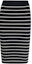 Order PINKO SS22 黑色条纹弹力针织铅笔裙 1G17EQY7UP-GC2