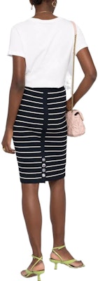 PINKO SS22 黑色条纹弹力针织铅笔裙 1G17EQY7UP-GC2 Shop PINKO SS22 黑色条纹弹力针织铅笔裙 1G17EQY7UP-GC2