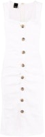 PINKO SS22 Solid Button Sleeveless Dress White. 1G17C87435-Z15 PINKO SS22 Solid Button Sleeveless Dress White. 1G17C87435-Z15