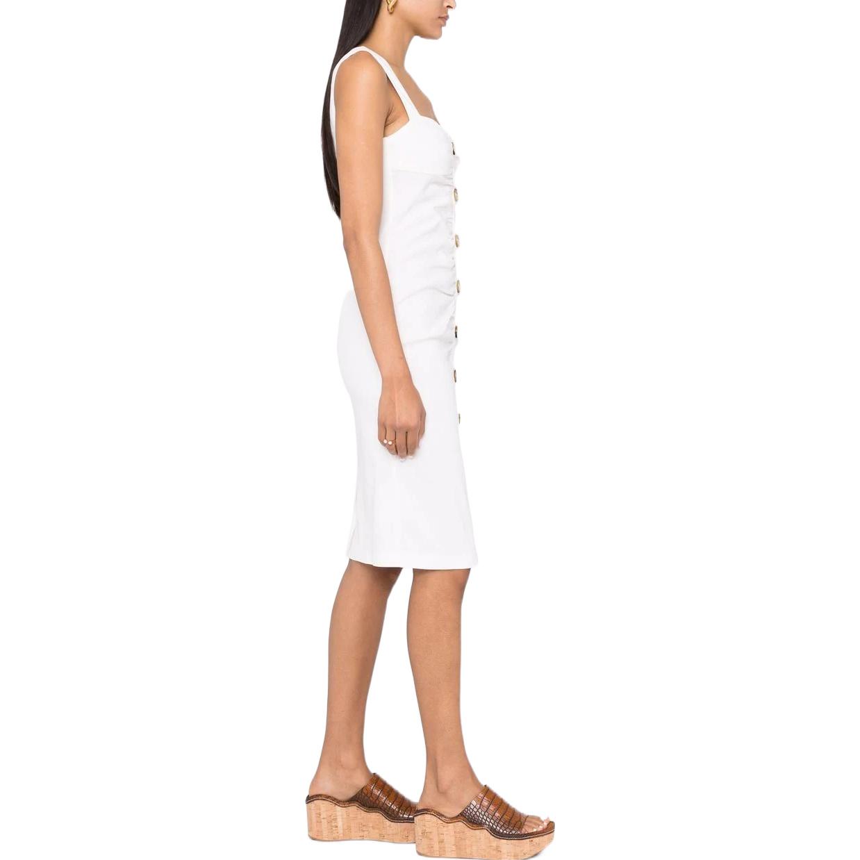 Purchase PINKO SS22 白色無袖鈕扣洋裝連衣裙 1G17C87435-Z15