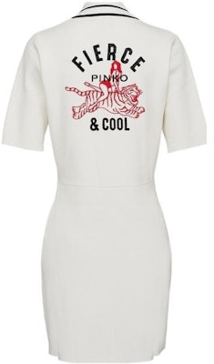 PINKO SS22 白色短袖连衣裙带条纹标志印花 1G17N0Y81X-C03 Lookbook PINKO SS22 白色短袖连衣裙带条纹标志印花 1G17N0Y81X-C03