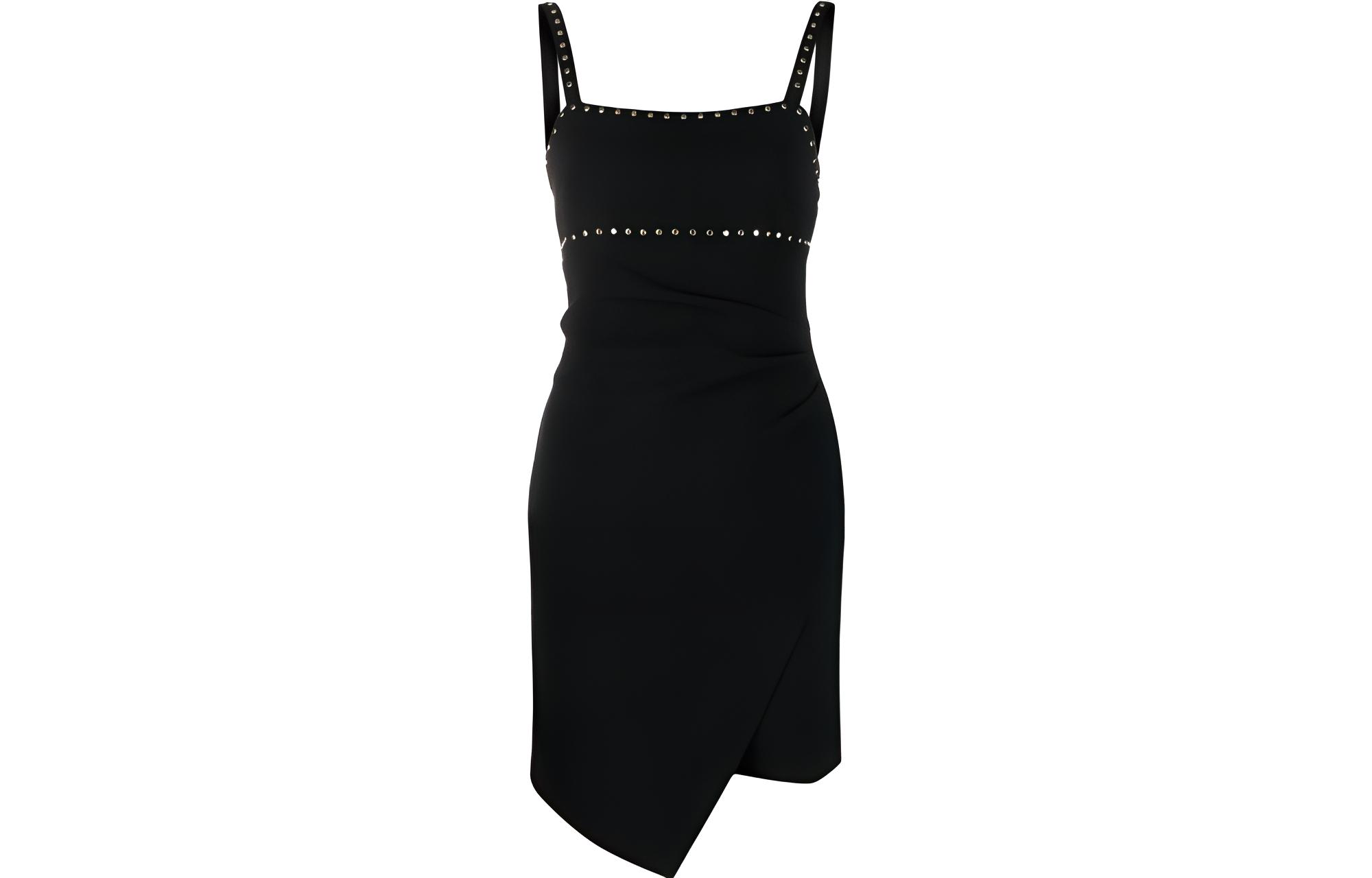 PINKO SS23 Black Sleeveless Slim-Fit Zipper Dress 100937A0LN-Z99