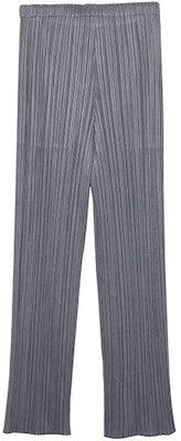 PLEATS PLEASE Issey Miyake Seluar Kelabu Pleated Unisex Kasual Straight-Fit PP55JF111-12 Lookbook PLEATS PLEASE Issey Miyake Seluar Kelabu Pleated Unisex Kasual Straight-Fit PP55JF111-12