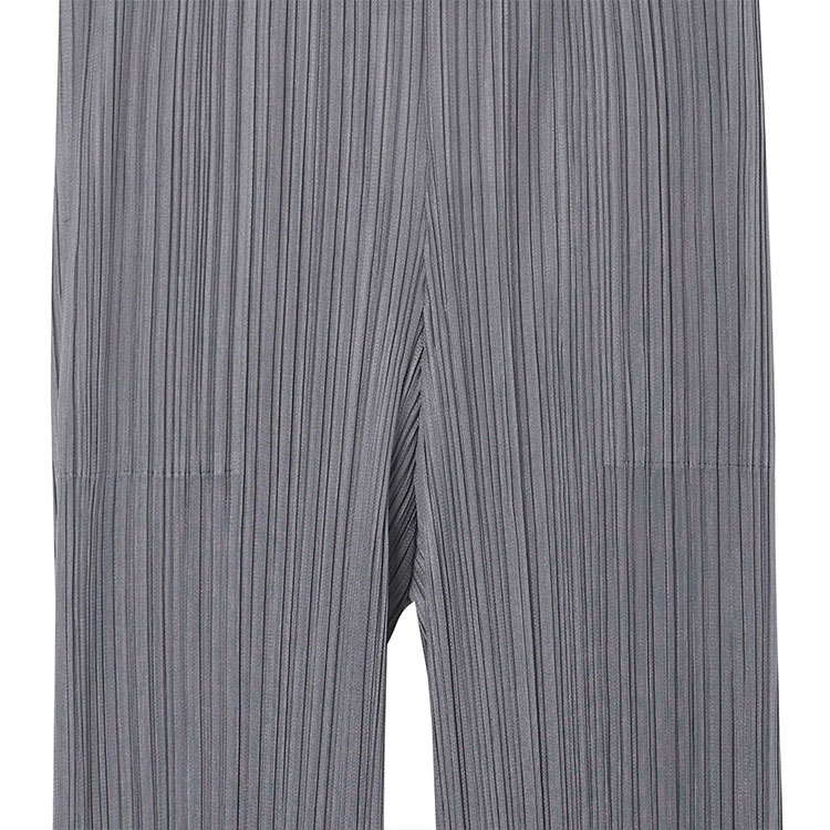 Purchase PLEATS PLEASE Issey Miyake Seluar Kelabu Pleated Unisex Kasual Straight-Fit PP55JF111-12