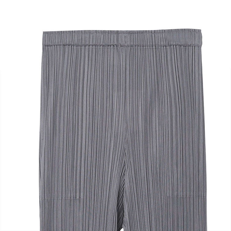 Details for PLEATS PLEASE Issey Miyake Seluar Kelabu Pleated Unisex Kasual Straight-Fit PP55JF111-12