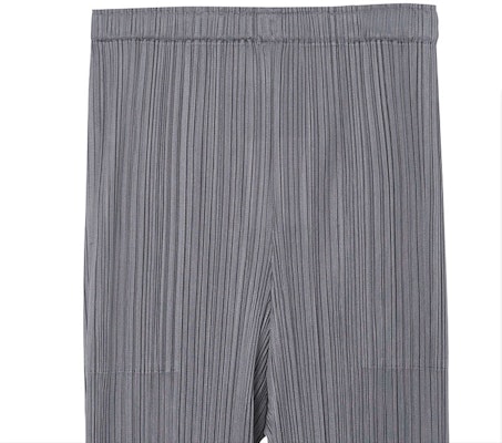 PLEATS PLEASE Issey Miyake Seluar Kelabu Pleated Unisex Kasual Straight-Fit PP55JF111-12 Details for PLEATS PLEASE Issey Miyake Seluar Kelabu Pleated Unisex Kasual Straight-Fit PP55JF111-12