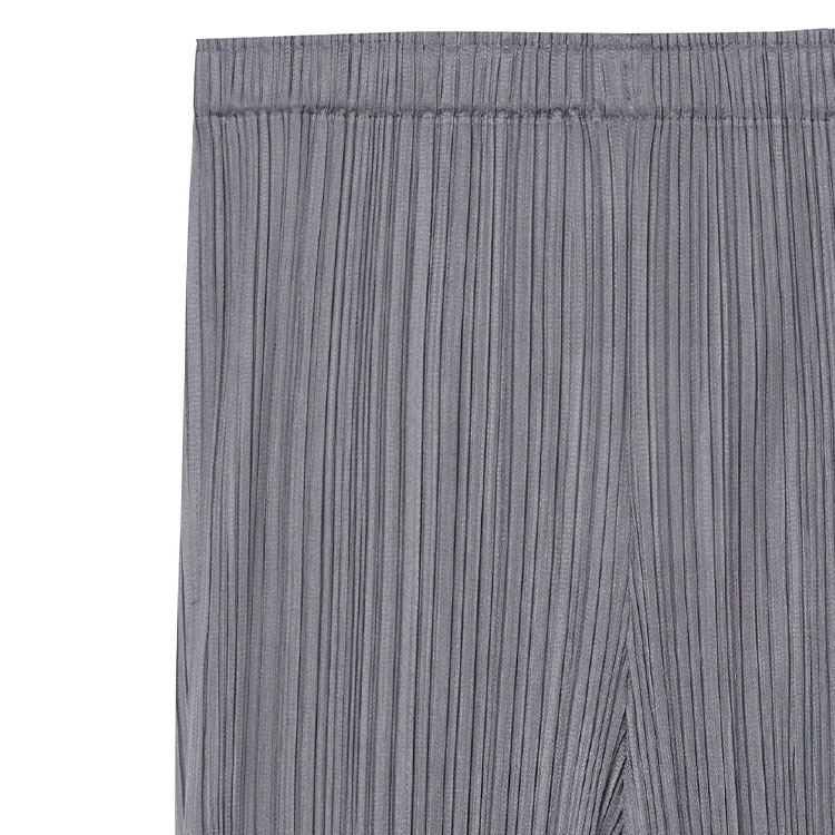 Sizing PLEATS PLEASE Issey Miyake Seluar Kelabu Pleated Unisex Kasual Straight-Fit PP55JF111-12