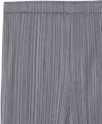 PLEATS PLEASE Issey Miyake Seluar Kelabu Pleated Unisex Kasual Straight-Fit PP55JF111-12 Sizing PLEATS PLEASE Issey Miyake Seluar Kelabu Pleated Unisex Kasual Straight-Fit PP55JF111-12