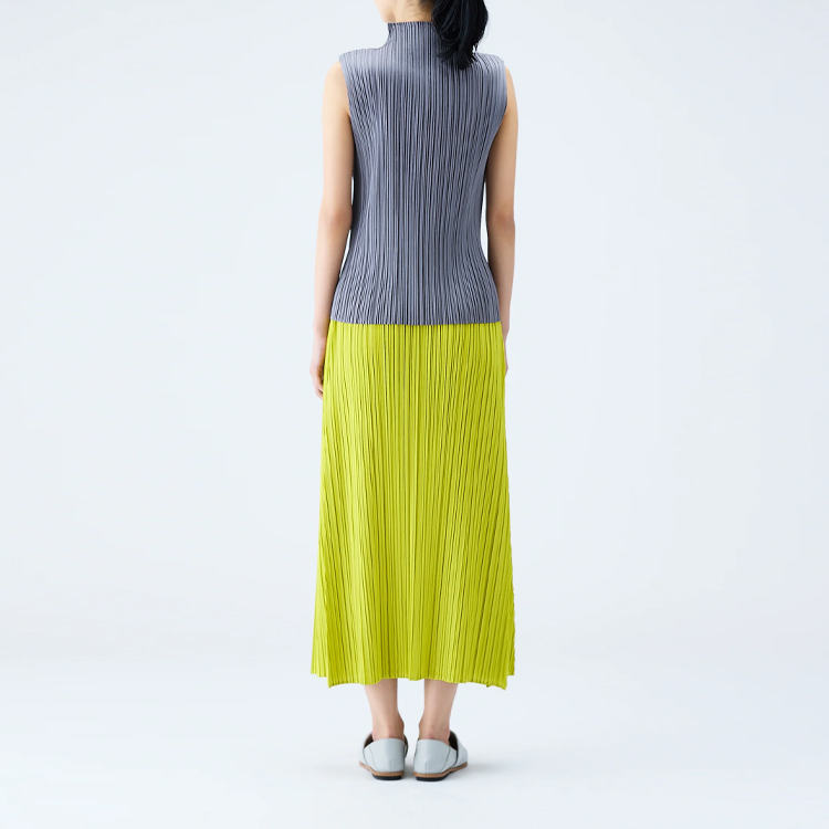 Cheap PLEATS PLEASE ISSEY MIYAKE 純色百褶彈性腰中長裙 PP33JG284-18