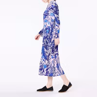Purchase PLEATS PLEASE ISSEY MIYAKE SS23 紫色花卉印花百褶高領連身裙 PP36JH685-81