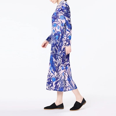 PLEATS PLEASE ISSEY MIYAKE SS23 紫色花卉印花百褶高領連身裙 PP36JH685-81 Purchase PLEATS PLEASE ISSEY MIYAKE SS23 紫色花卉印花百褶高領連身裙 PP36JH685-81