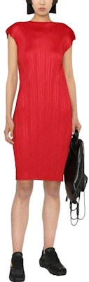 PLEATS PLEASE ISSEY MIYAKE SS23 纯色红色圆领短袖连衣裙 PP28JH809-24 Lookbook PLEATS PLEASE ISSEY MIYAKE SS23 纯色红色圆领短袖连衣裙 PP28JH809-24