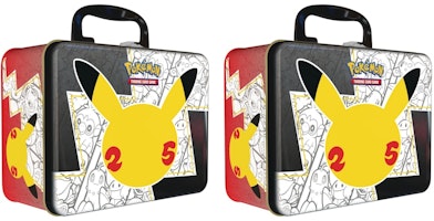 Pokémon TCG 25th Anniversary Celebrations Collector Chest Tin 2x Lot Pokémon TCG 25th Anniversary Celebrations Collector Chest Tin 2x Lot