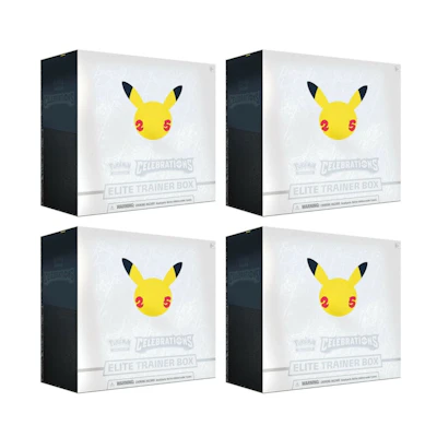Pokémon TCG 25th Anniversary Celebrations Elite Trainer Box 4x Lot