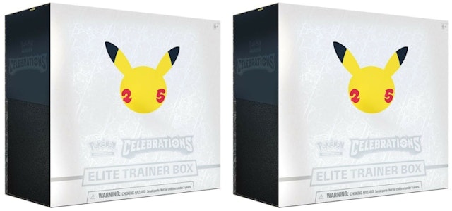 Kotak Pelatih Elite Pokémon TCG 25th Anniversary Celebrations 2x Lot Buy Kotak Pelatih Elite Pokémon TCG 25th Anniversary Celebrations 2x Lot