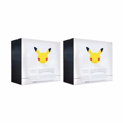 Poké TCG 25th Anniversary Celebrations Elite Trainer Box 2x Lot