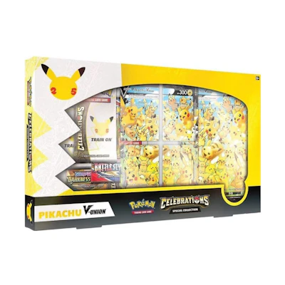 Poké TCG 25th Anniversary Celebrations Pikachu V Union Special Collection Box