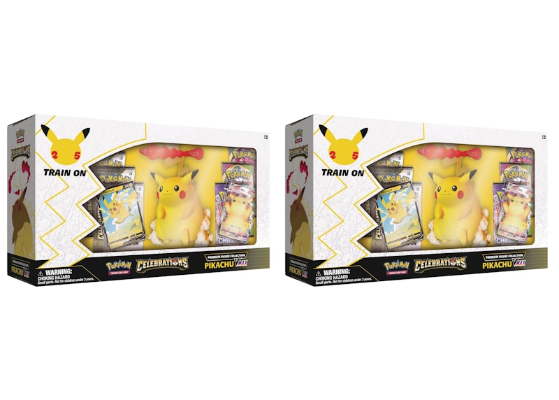 Pokémon TCG 25th Anniversary Celebrations Premium Pikachu VMAX Figure Collection Box 2x Lot