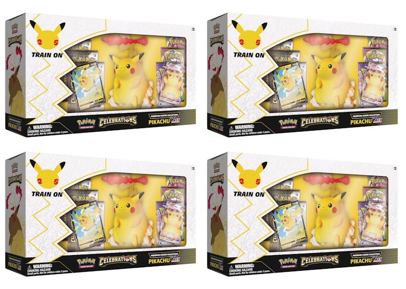 Buy Kotak Koleksi 4x Pokémon TCG 25th Anniversary Premium Pikachu VMAX Figure