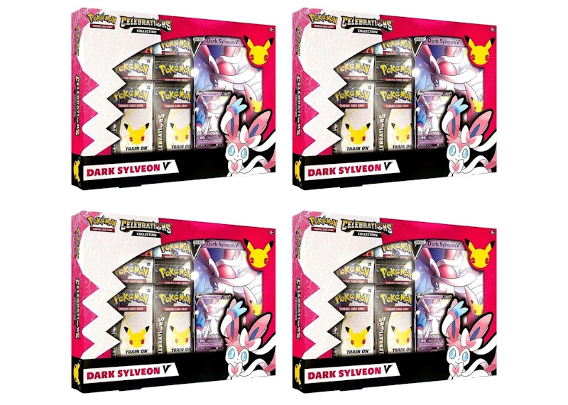 Buy Kotak Pokémon TCG 25th Anniversary V Dark Sylveon V Lot 4x