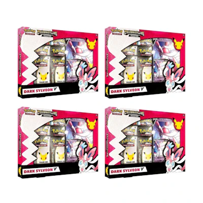 Poké TCG 25th Anniversary Celebrations V Box Dark Sylveon V 4x Lot