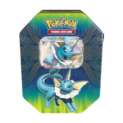Poké TCG Elemental Power Tin Vaporeon GX