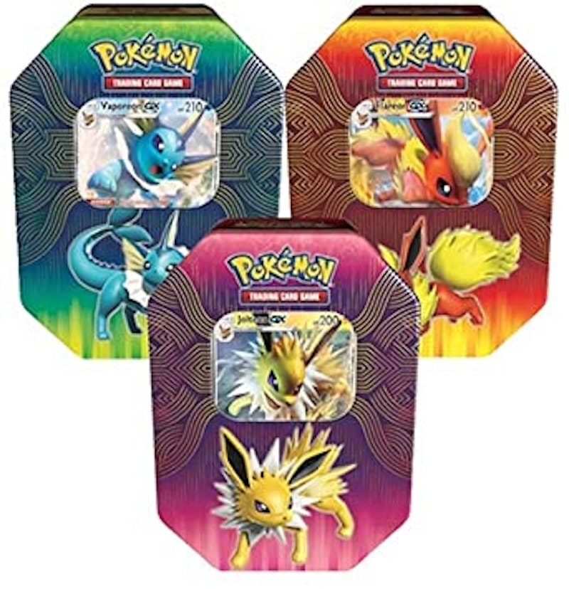 pokemon-tcg-elemental-power-tin-vaporeon-gx-jolteon-gx-flareon-gx-lot
