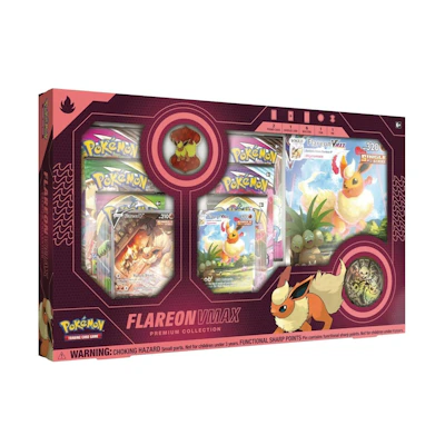 Poké TCG Flareon V VMAX Premium Collection Box (US Version)