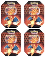 Pokémon TCG Hidden Fates Charizard Tin 4x Lot Pokémon TCG Hidden Fates Charizard Tin 4x Lot