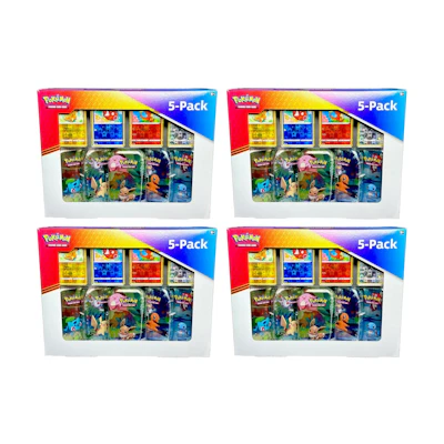 Poké TCG Kanto Power Mini Tin Collection Costco Exclusive Box Set (US Version) 4x Lot