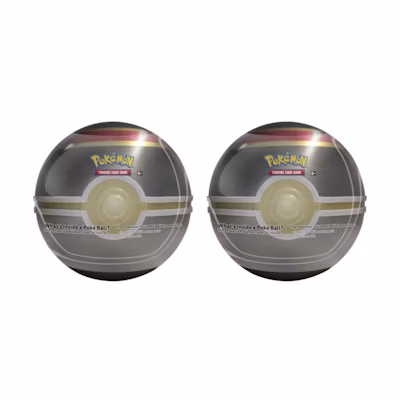 Poké TCG Luxury Ball Grey Tin 2X Lot